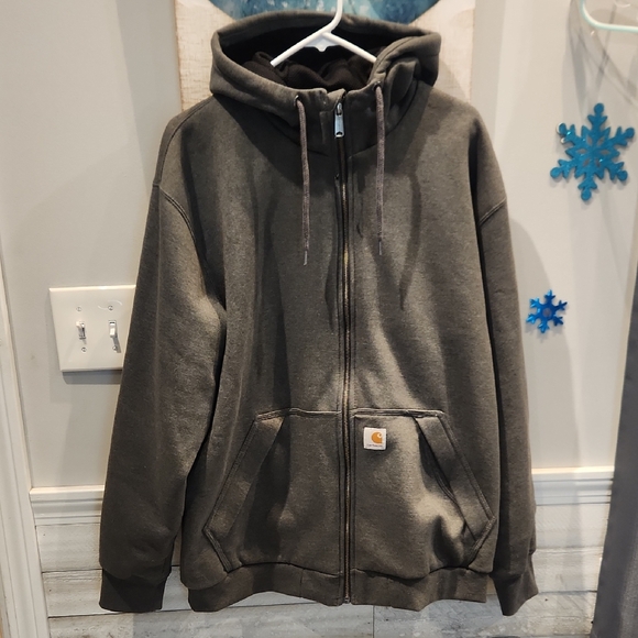 Carhartt Other - Like New Carhartt Loose Fit Rain Defender Gray Men's Sz L Zip-Up Hoodie